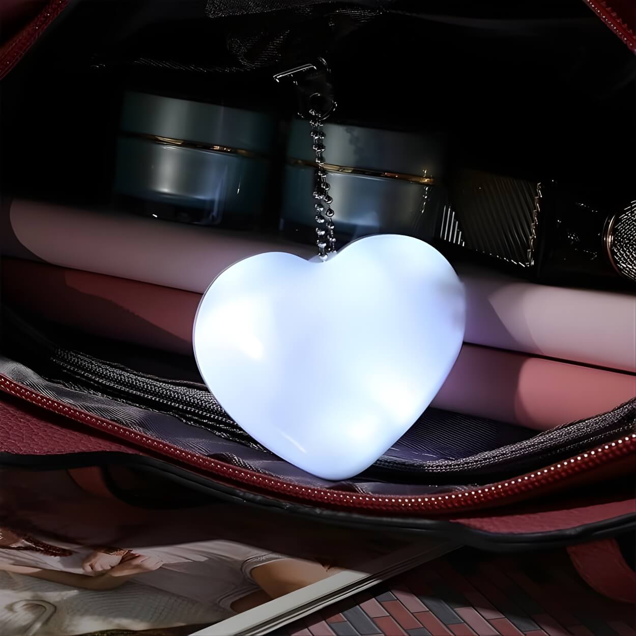 Lampes LED de Sac à Main en Forme de Cœur