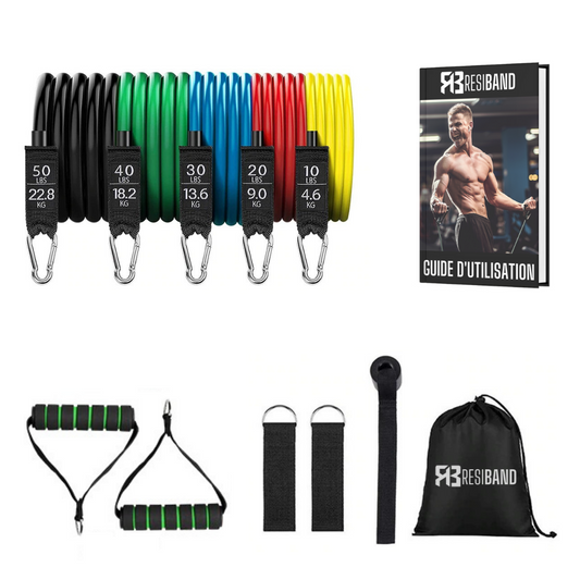 BANDES ÉLASTIQUES DE MUSCULATION RESISTANCE PROFESSIONNELLE